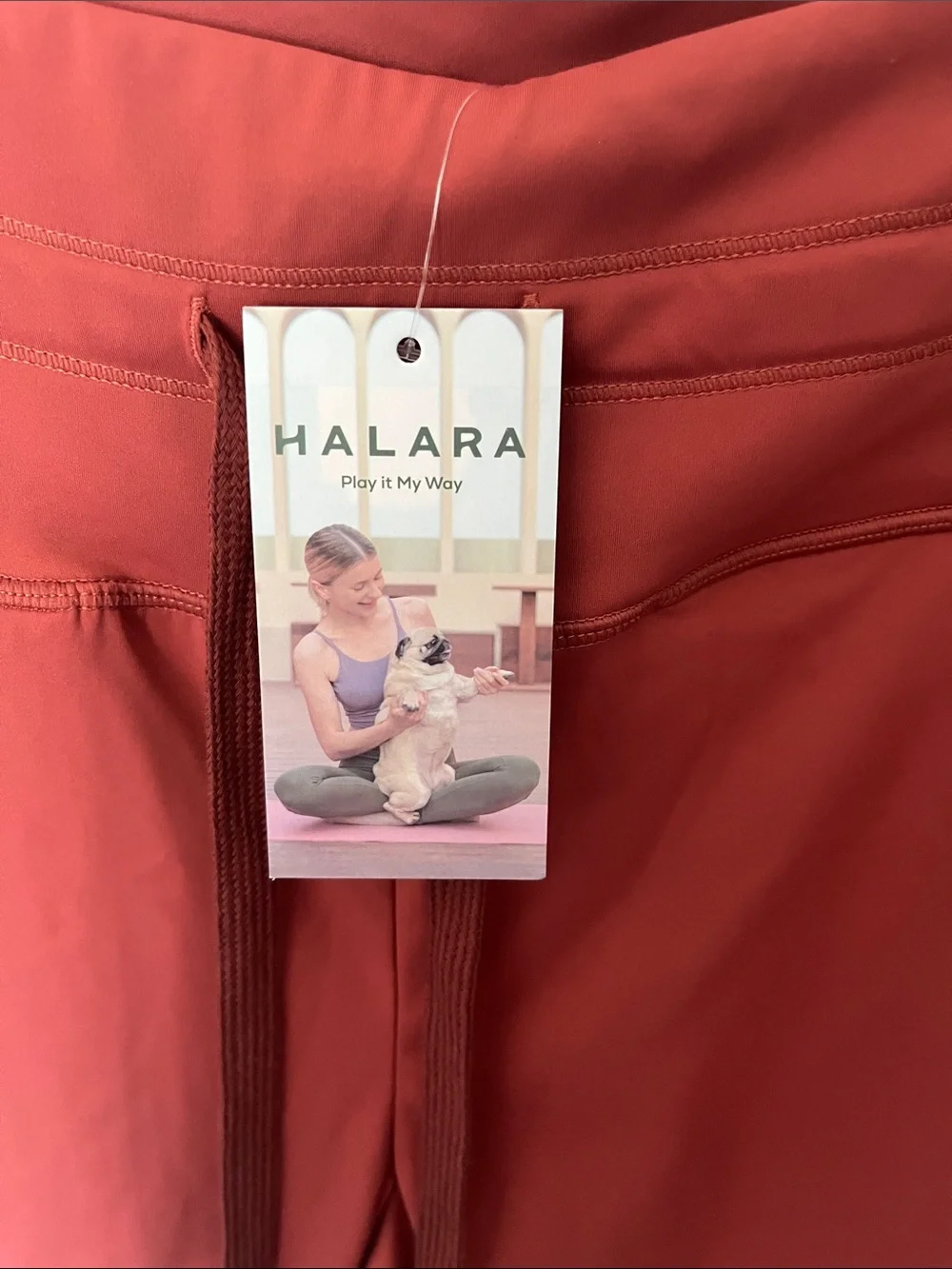HALARA Burnt Orange Drawstring Jogger Pants